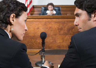two lawyers talking